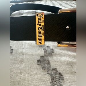 Juicy Couture Black Belt with Gold Accent